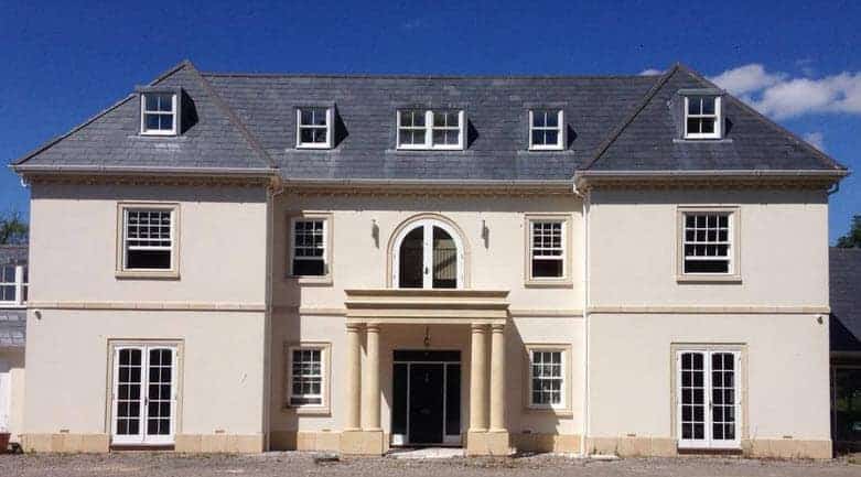 Stately home with new rendering