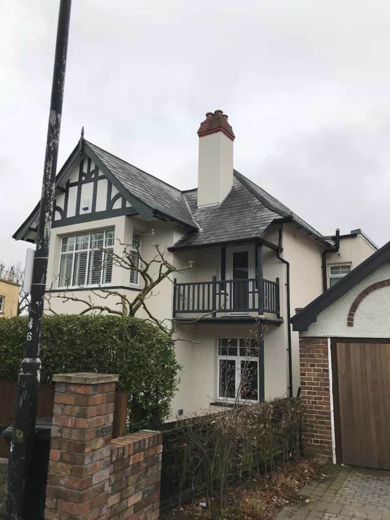 Example of property external wall rendering